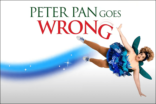 <em>Peter Pan Goes Wrong</em> TheaterMania Homepage Takeover